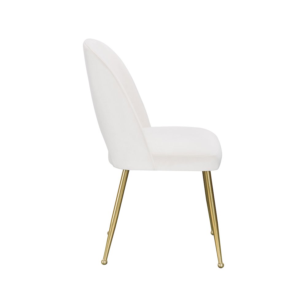 Logan Cream Velvet Dining Chair, Set of 2