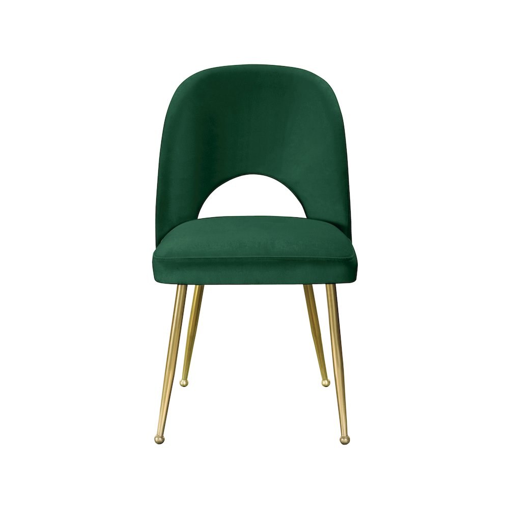 Logan Green Velvet Dining Chair, Set of 2