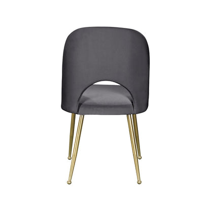 Logan Grey Velvet Dining Chair, Set of 2