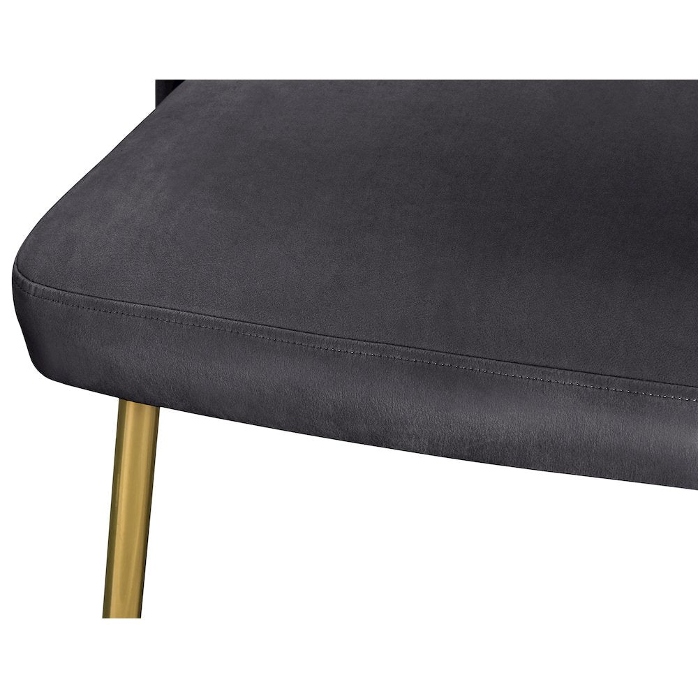 Logan Grey Velvet Dining Chair, Set of 2