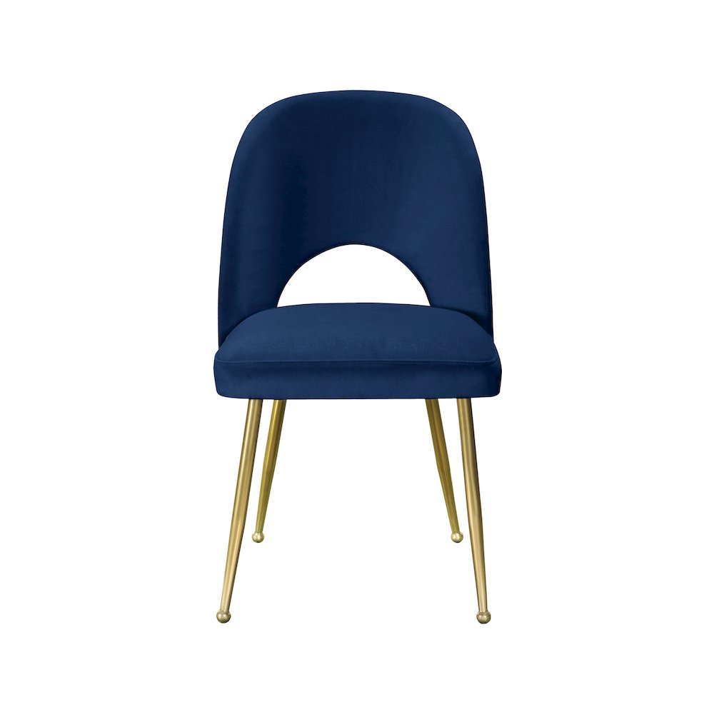 Logan Navy Velvet Dining Chair, Set of 2