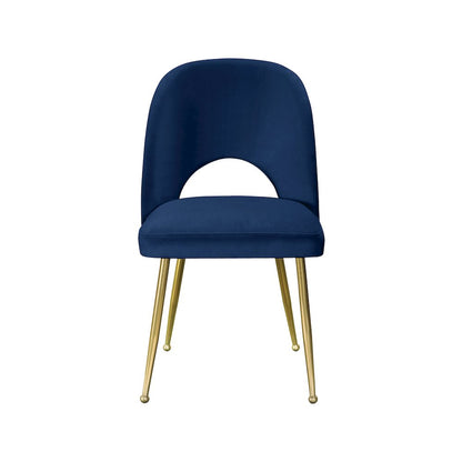 Logan Navy Velvet Dining Chair, Set of 2