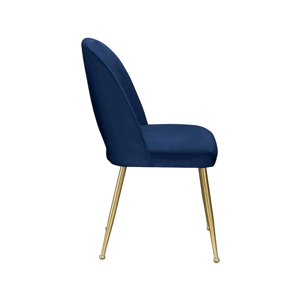 Logan Navy Velvet Dining Chair, Set of 2