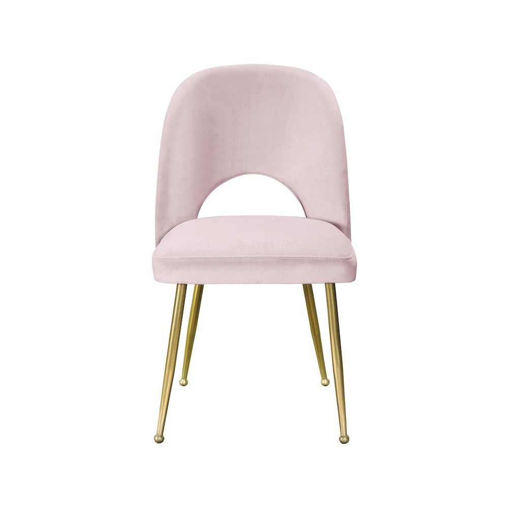 Logan Pink Velvet Dining Chair, Set of 2