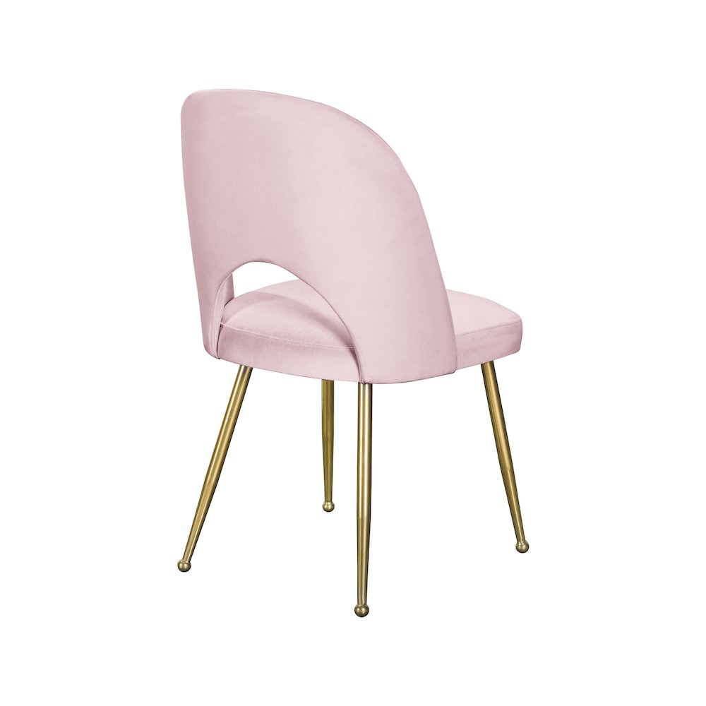 Logan Pink Velvet Dining Chair, Set of 2