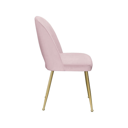Logan Pink Velvet Dining Chair, Set of 2