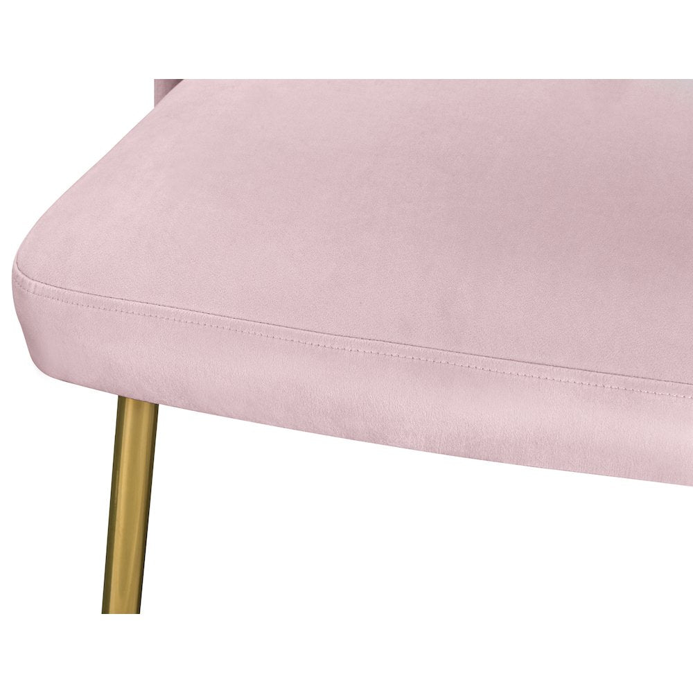 Logan Pink Velvet Dining Chair, Set of 2
