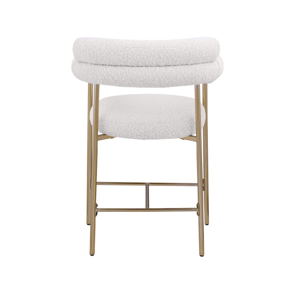 Blake Cream Boucle Fabric Counter Stool, Set of 2