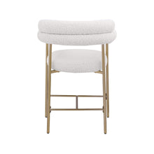 Blake Cream Boucle Fabric Counter Stool, Set of 2