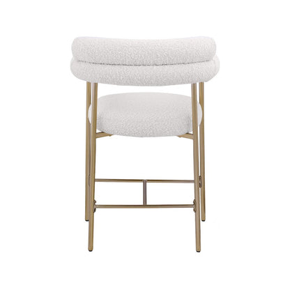 Blake Cream Boucle Fabric Counter Stool, Set of 2