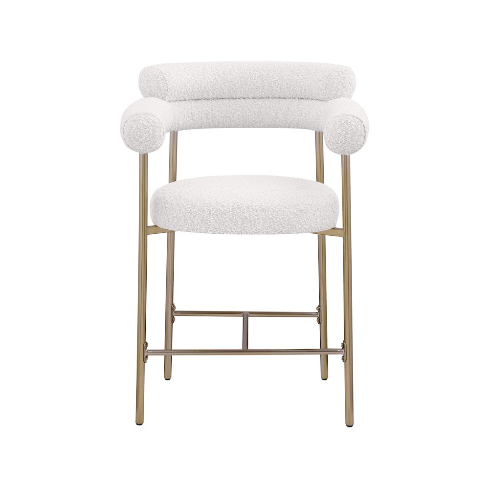 Blake Cream Boucle Fabric Counter Stool, Set of 2