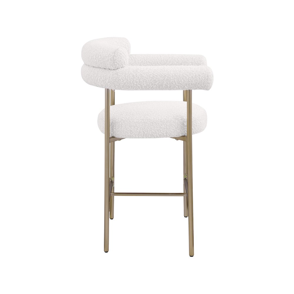 Blake Cream Boucle Fabric Counter Stool, Set of 2