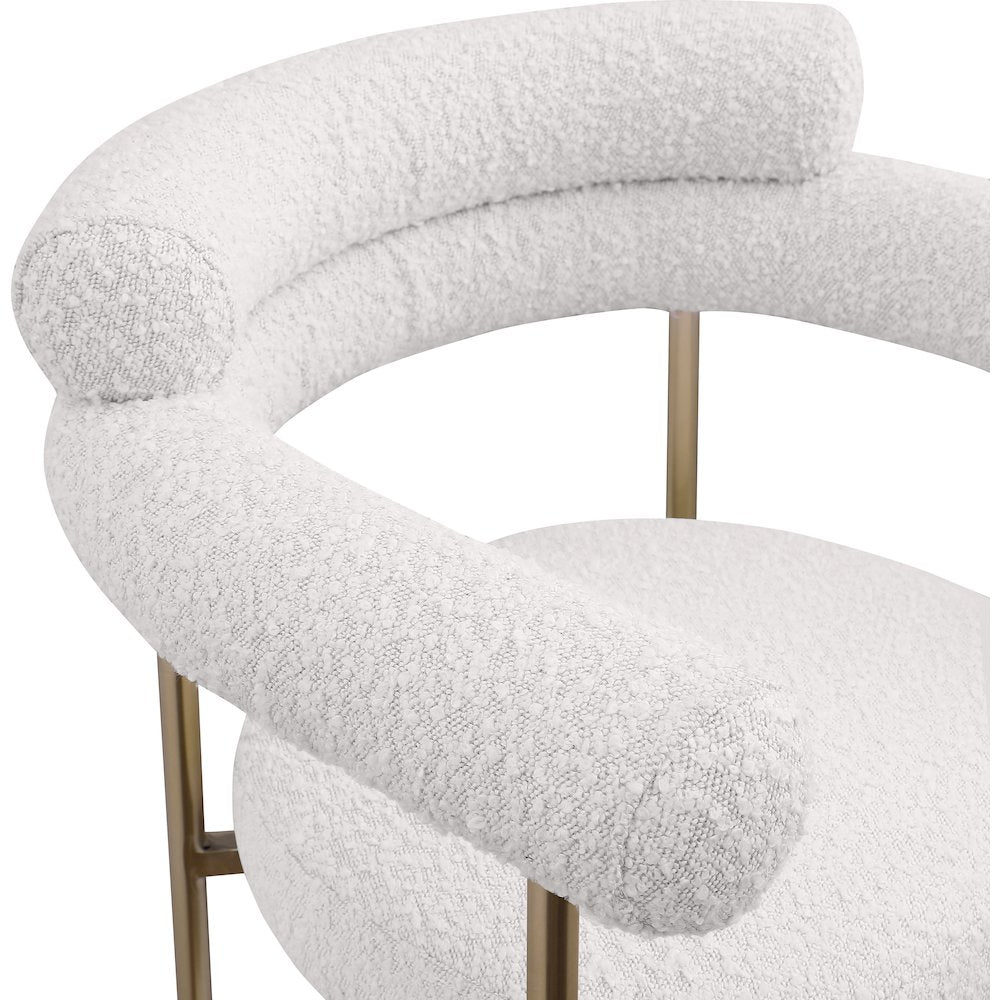 Blake Cream Boucle Fabric Counter Stool, Set of 2