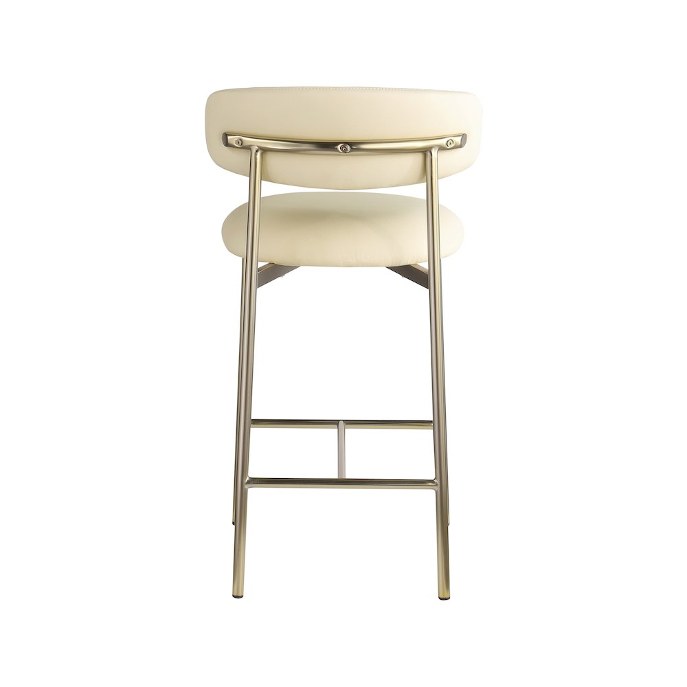Lupita Cream Vegan Leather Counter Stool, Set of 2