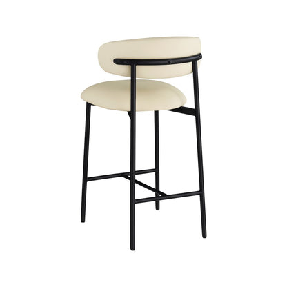 Lupita Cream Vegan Leather Counter Stool, Set of 2
