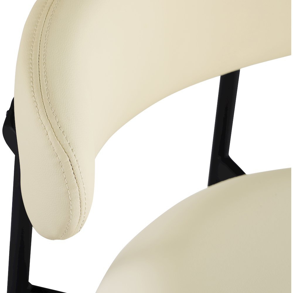 Lupita Cream Vegan Leather Counter Stool, Set of 2