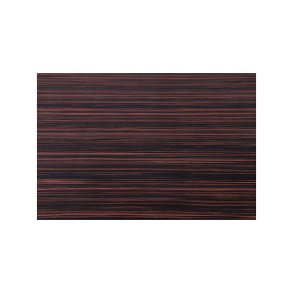 Excel Brown Zebra Wood Veneer Lacquer Extendable Dining Table
