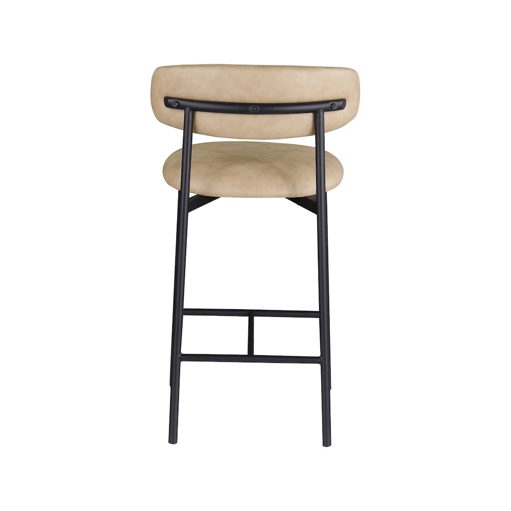 Lupita Tan Vegan Leather Counter Stool, Set of 2