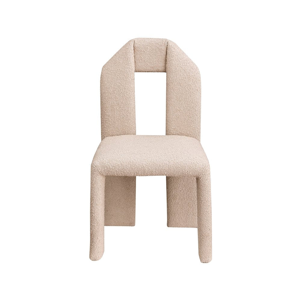 Bennett Beige Boucle Fabric Dining Chair, Set of 2