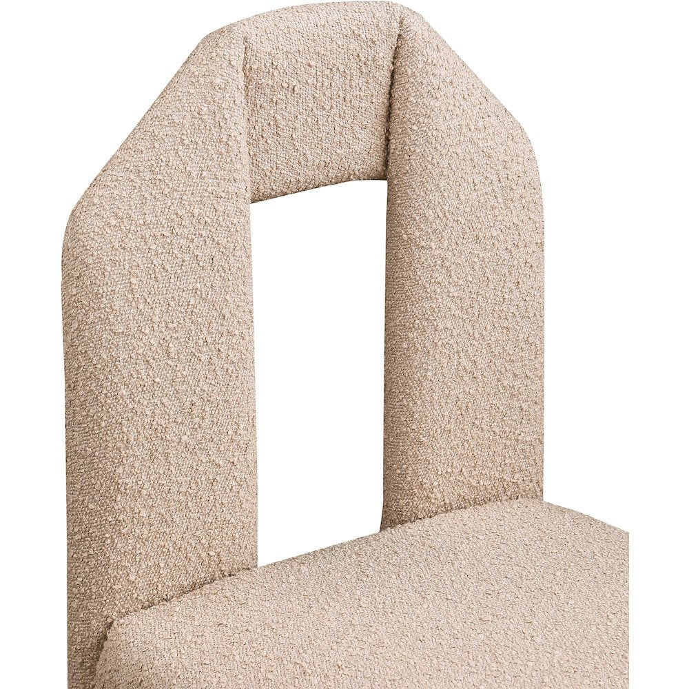 Bennett Beige Boucle Fabric Dining Chair, Set of 2