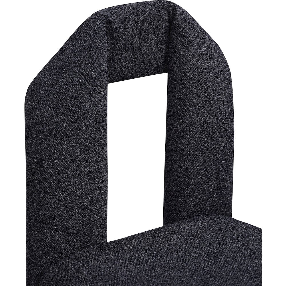 Bennett Black Boucle Fabric Dining Chair, Set of 2