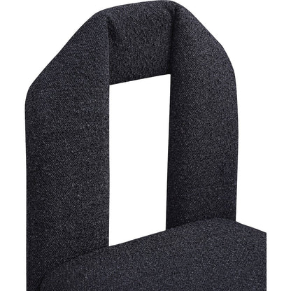 Bennett Black Boucle Fabric Dining Chair, Set of 2