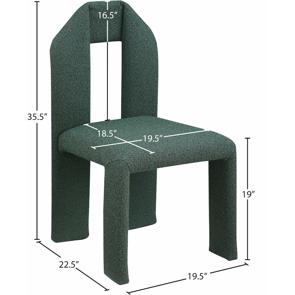 Bennett Green Boucle Fabric Dining Chair, Set of 2