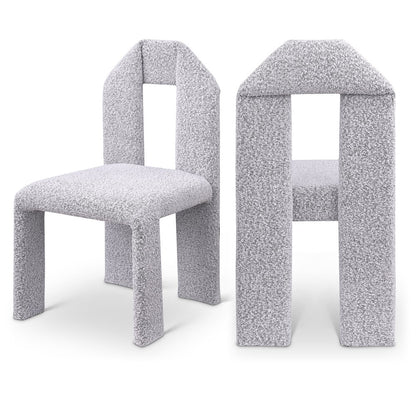 Bennett Grey Boucle Fabric Dining Chair, Set of 2