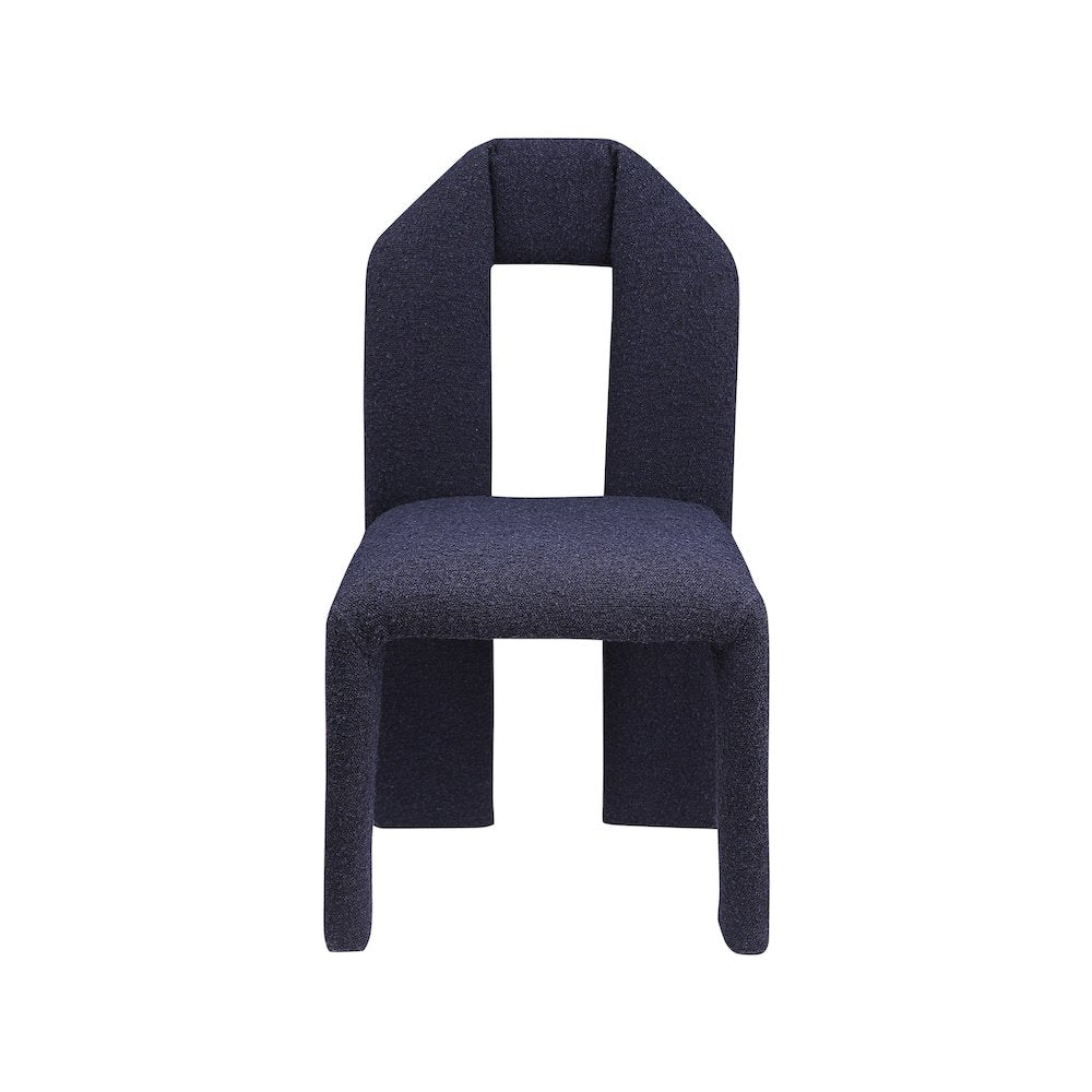 Bennett Navy Boucle Fabric Dining Chair, Set of 2