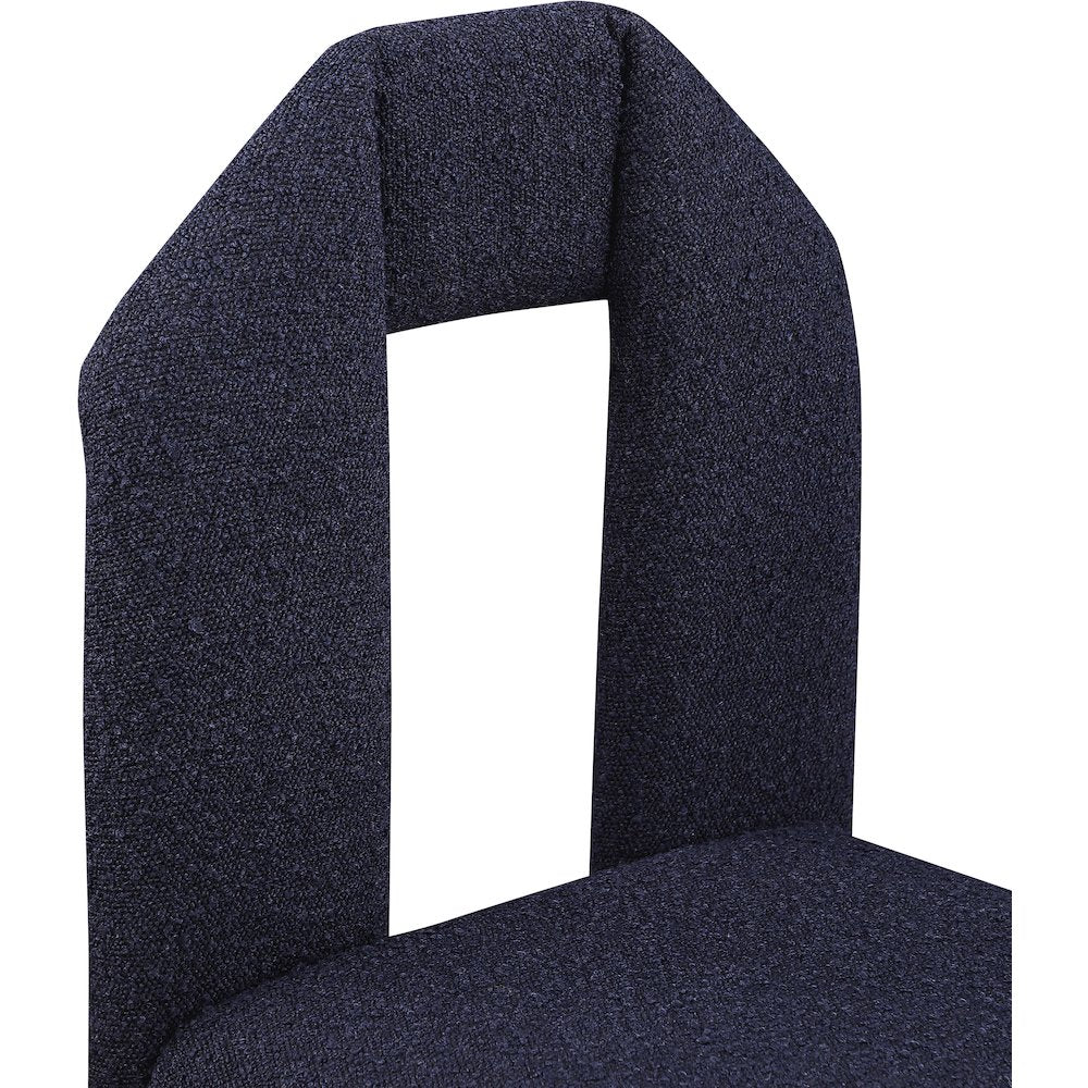 Bennett Navy Boucle Fabric Dining Chair, Set of 2