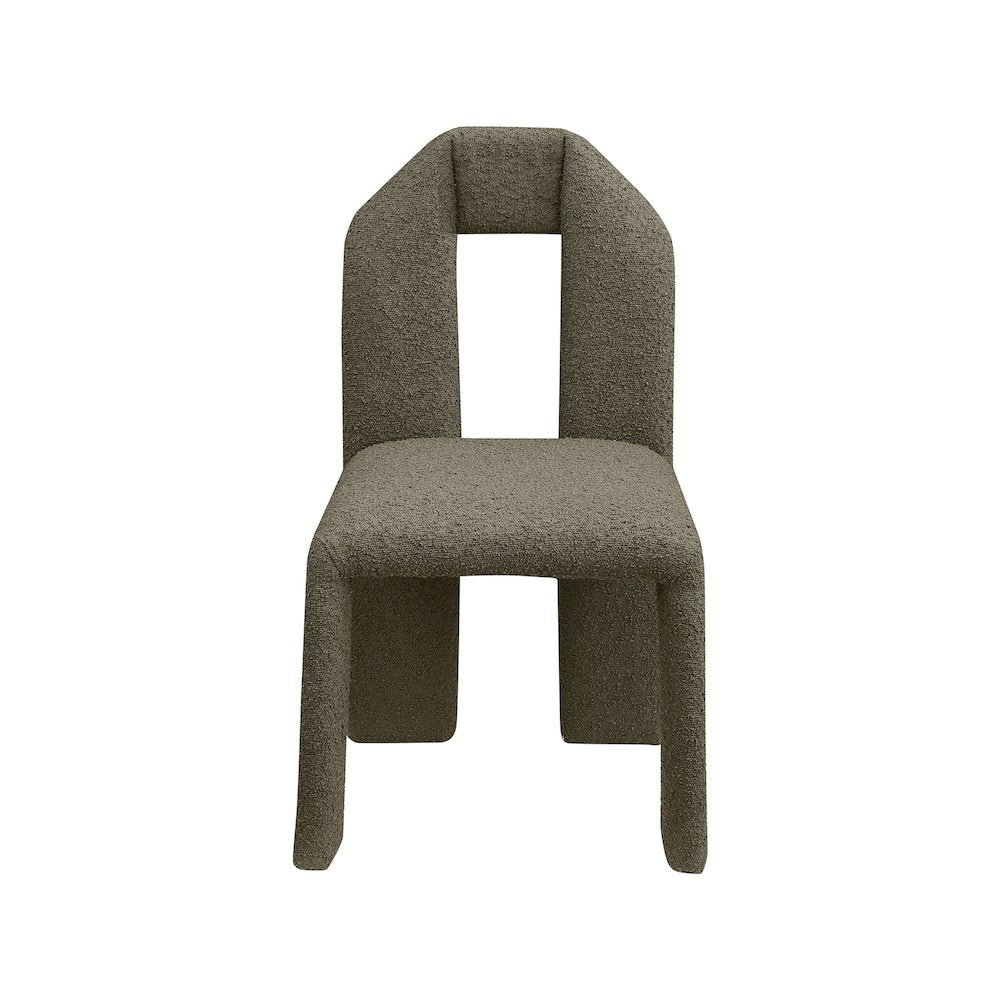 Bennett Olive Boucle Fabric Dining Chair, Set of 2