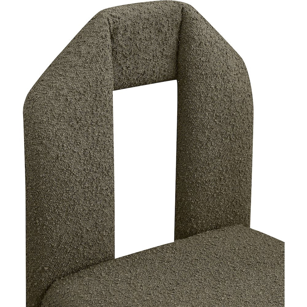 Bennett Olive Boucle Fabric Dining Chair, Set of 2