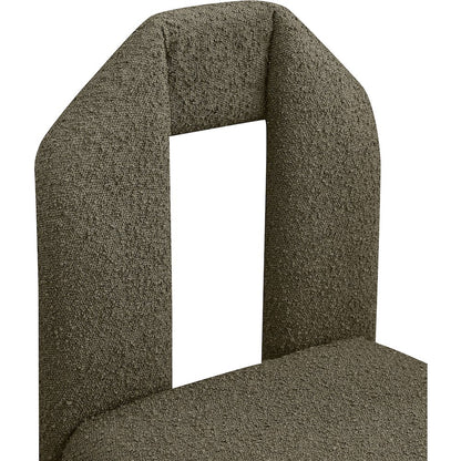 Bennett Olive Boucle Fabric Dining Chair, Set of 2