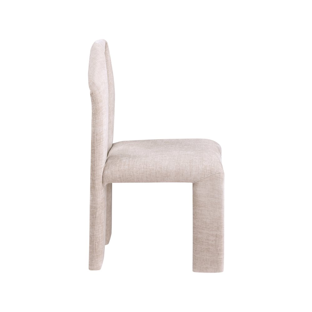 Bennett Beige Chenille Fabric Dining Chair, Set of 2
