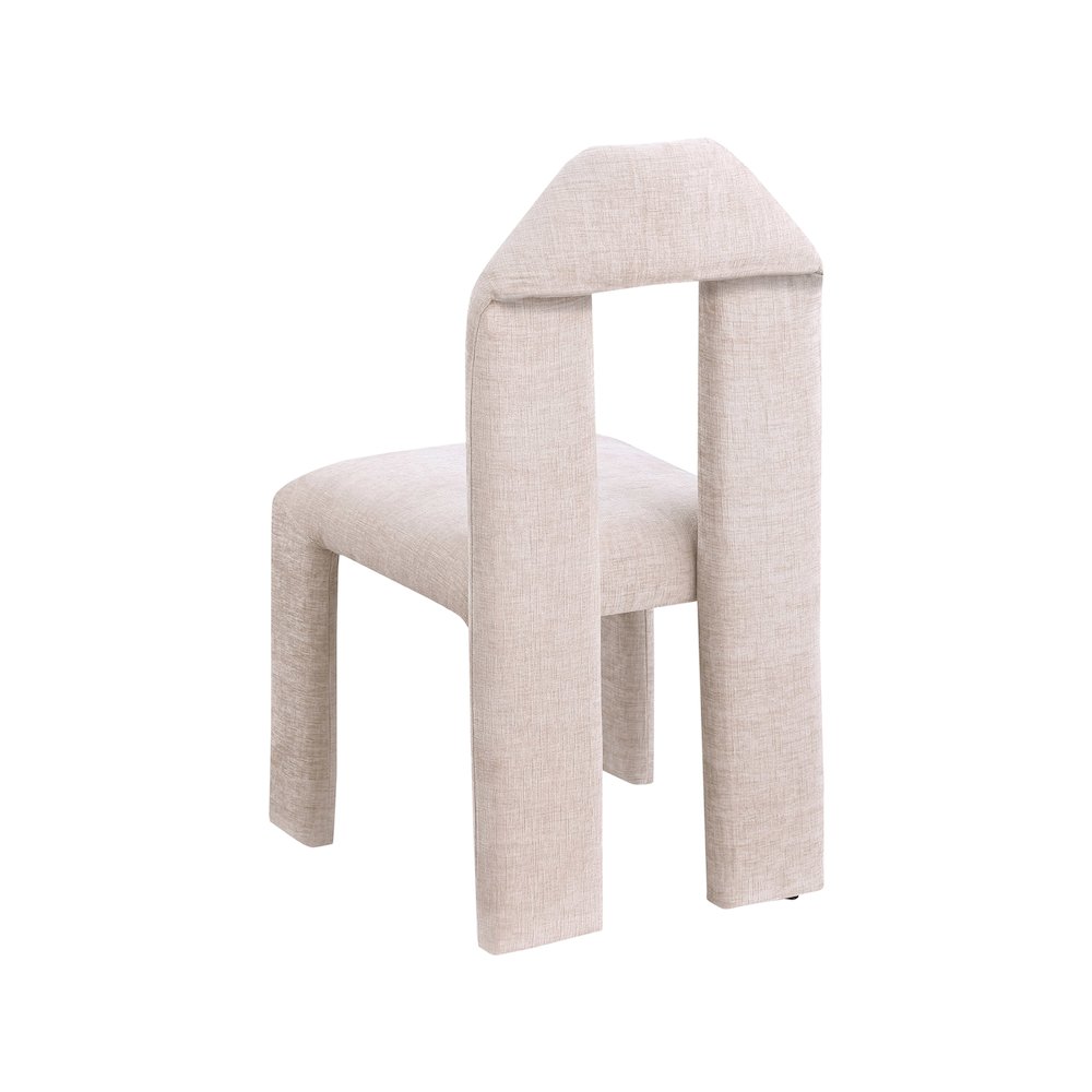 Bennett Beige Chenille Fabric Dining Chair, Set of 2