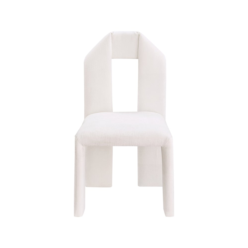 Bennett Cream Chenille Fabric Dining Chair, Set of 2