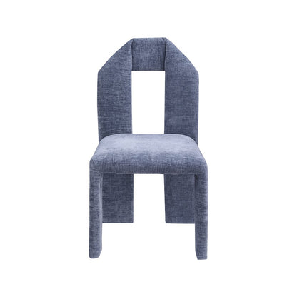 Bennett Light Blue Chenille Fabric Dining Chair, Set of 2