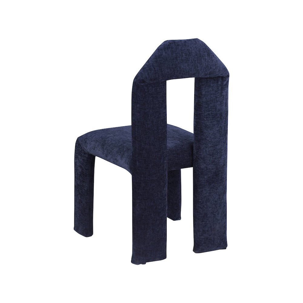 Bennett Navy Chenille Fabric Dining Chair, Set of 2