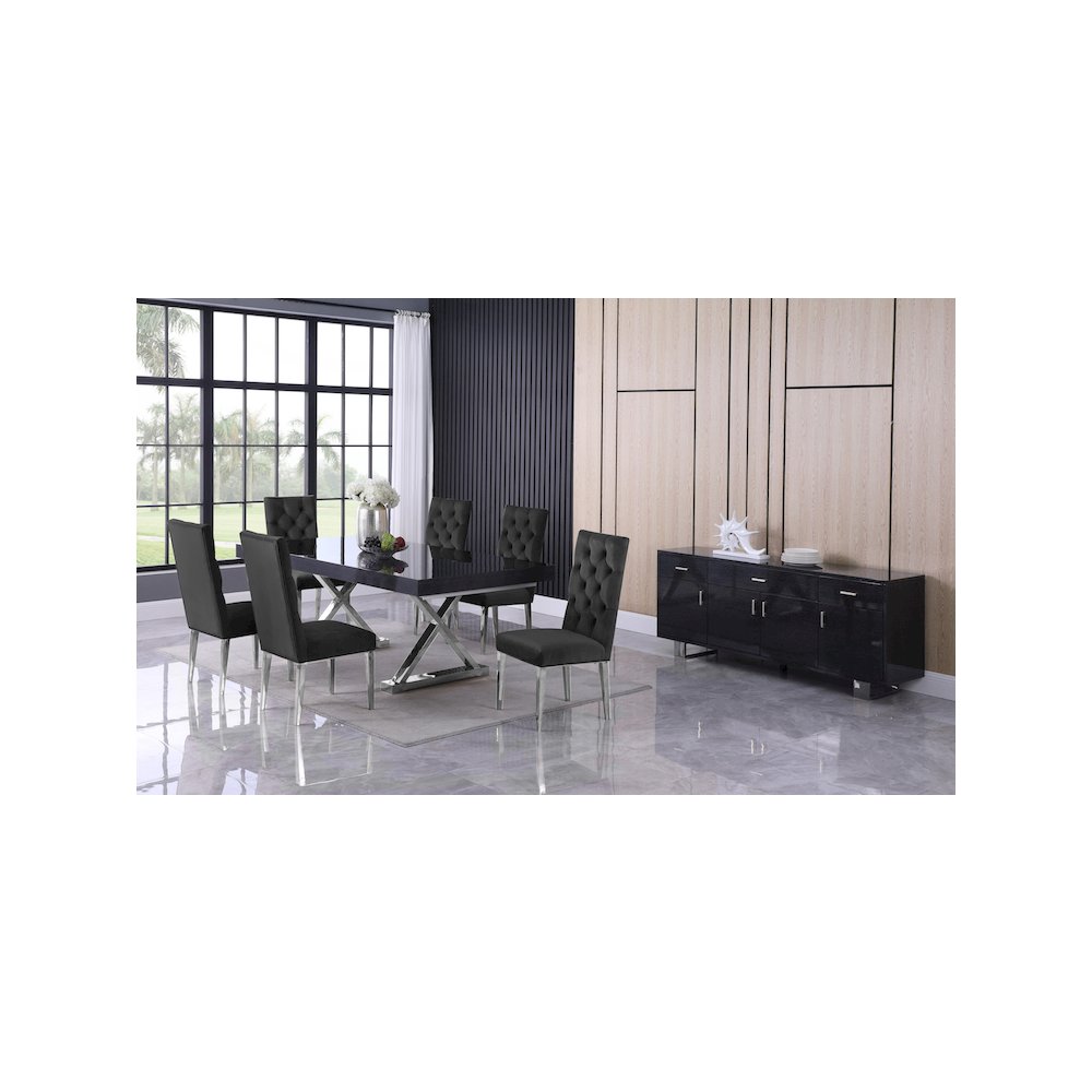 Excel Grey Oak Veneer Lacquer Extendable Dining Table