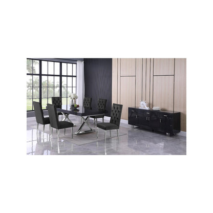 Excel Grey Oak Veneer Lacquer Extendable Dining Table