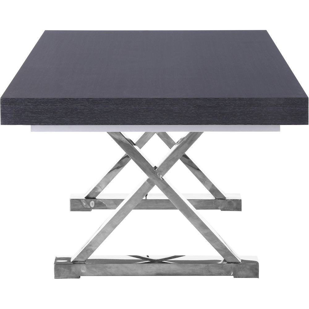 Excel Grey Oak Veneer Lacquer Extendable Dining Table