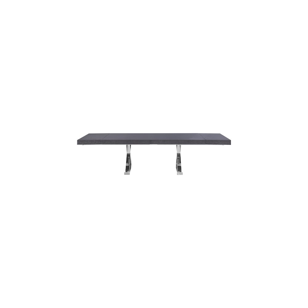 Excel Grey Oak Veneer Lacquer Extendable Dining Table