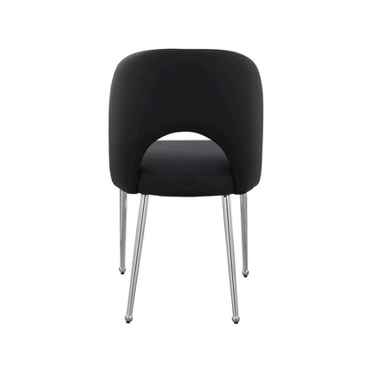 Logan Black Vegan Leather Dining Chair, Set of 2