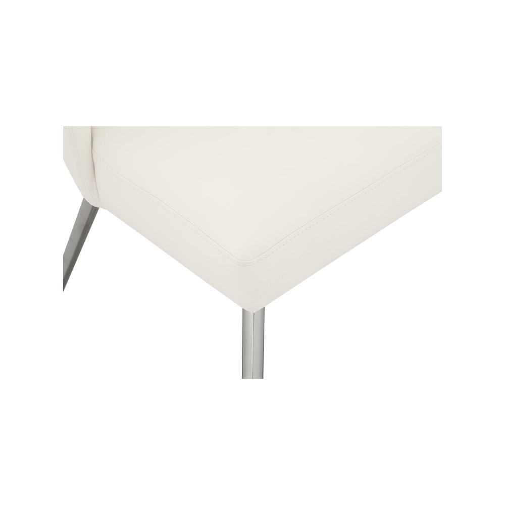 Logan Cream Vegan Leather Dining Chair, Set of 2