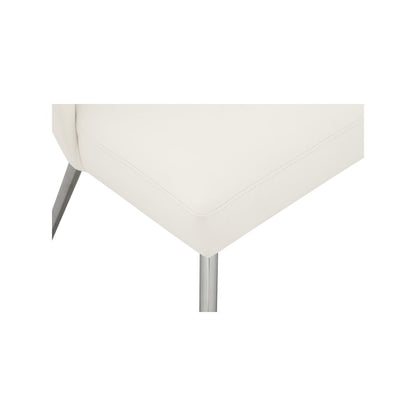 Logan Cream Vegan Leather Dining Chair, Set of 2