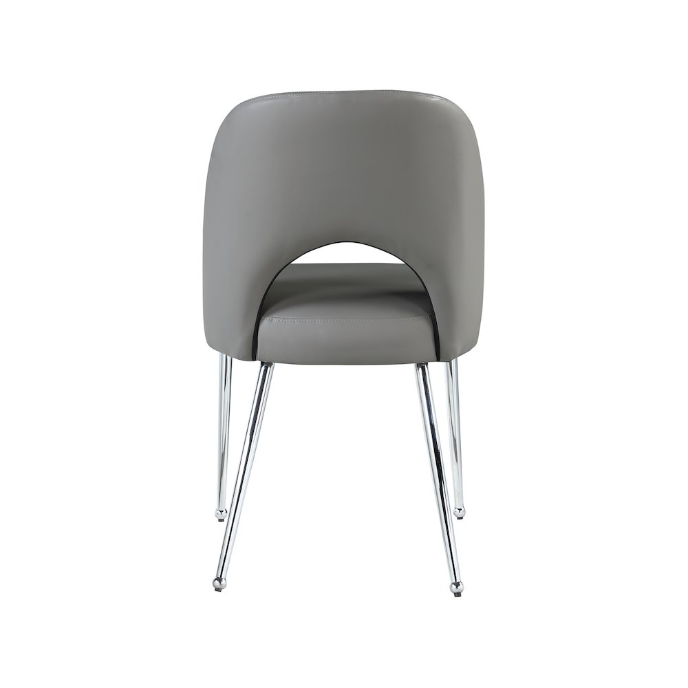 Logan Grey Vegan Leather Dining Chair, Set of 2