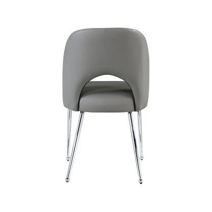 Logan Grey Vegan Leather Dining Chair, Set of 2