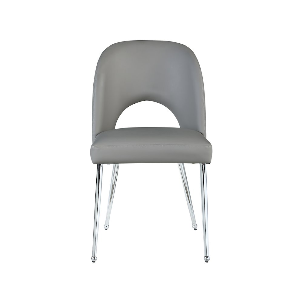 Logan Grey Vegan Leather Dining Chair, Set of 2