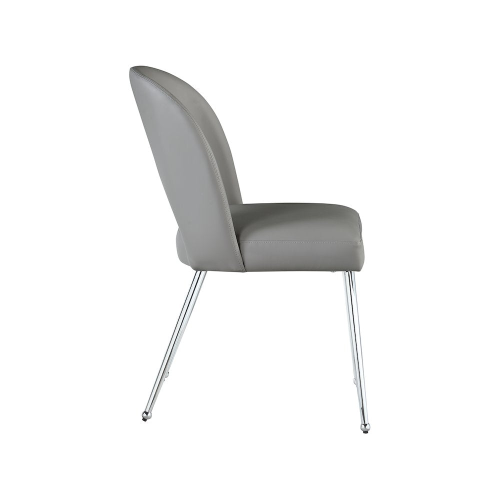 Logan Grey Vegan Leather Dining Chair, Set of 2