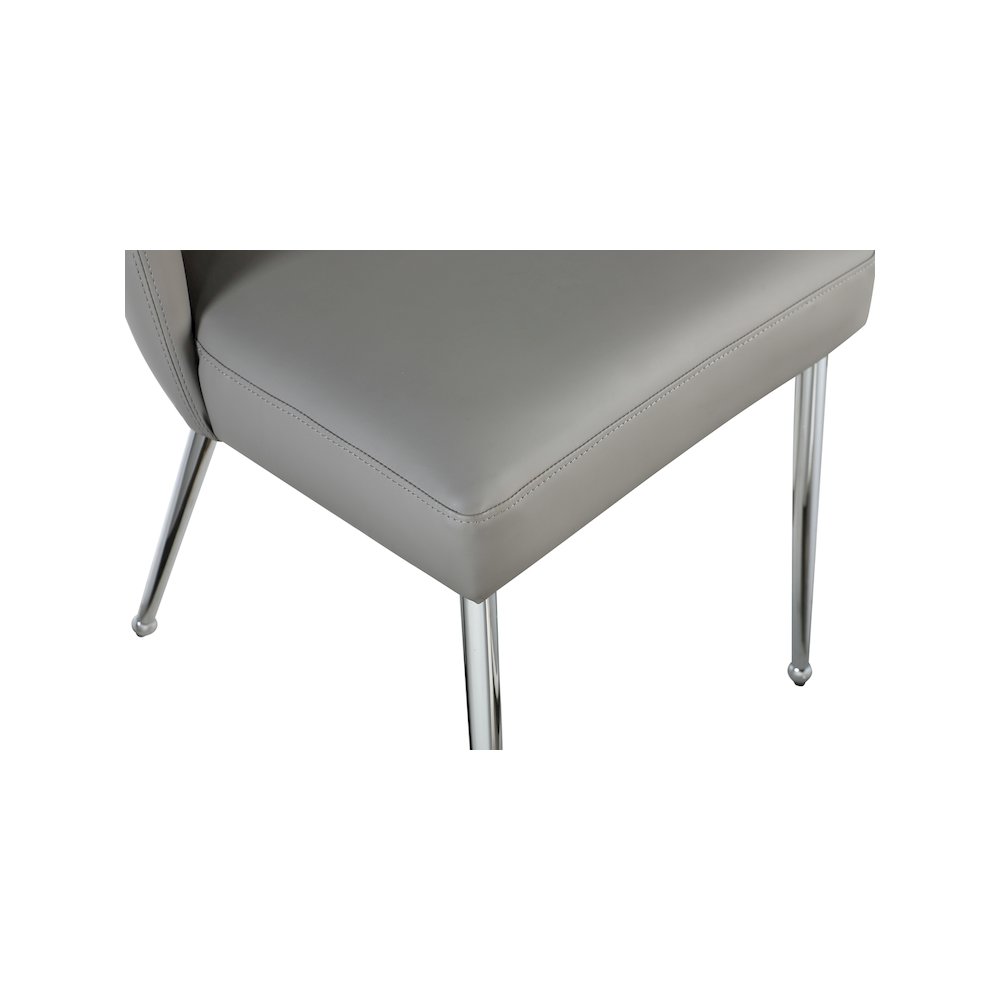 Logan Grey Vegan Leather Dining Chair, Set of 2